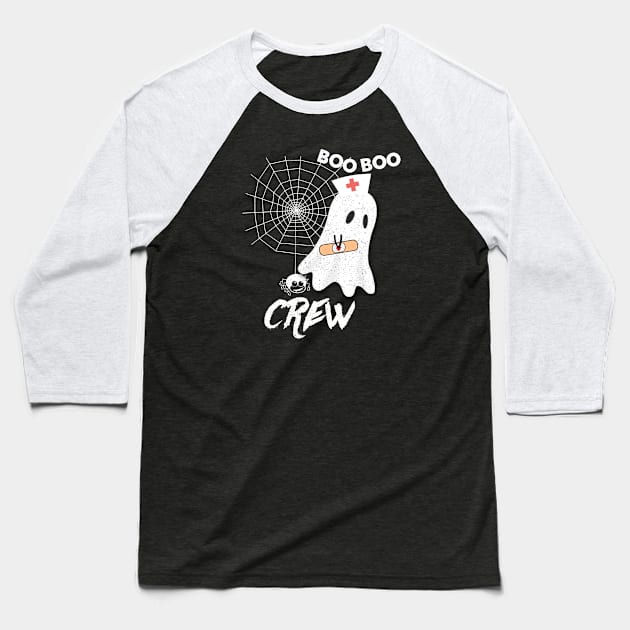 Boo Boo Crew Nurse Ghost Baseball T-Shirt by DesignerMAN